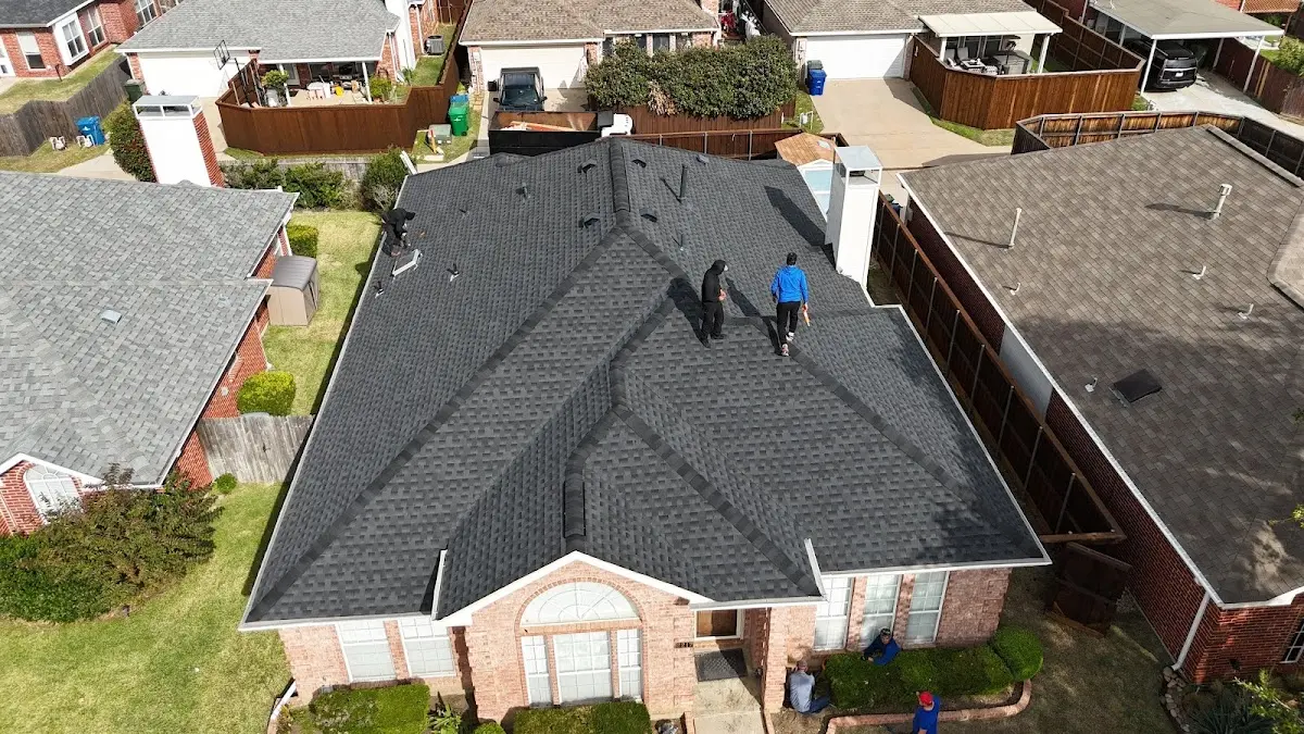 Slate & Tile Roof Repair work in progress on a Santa Ana property